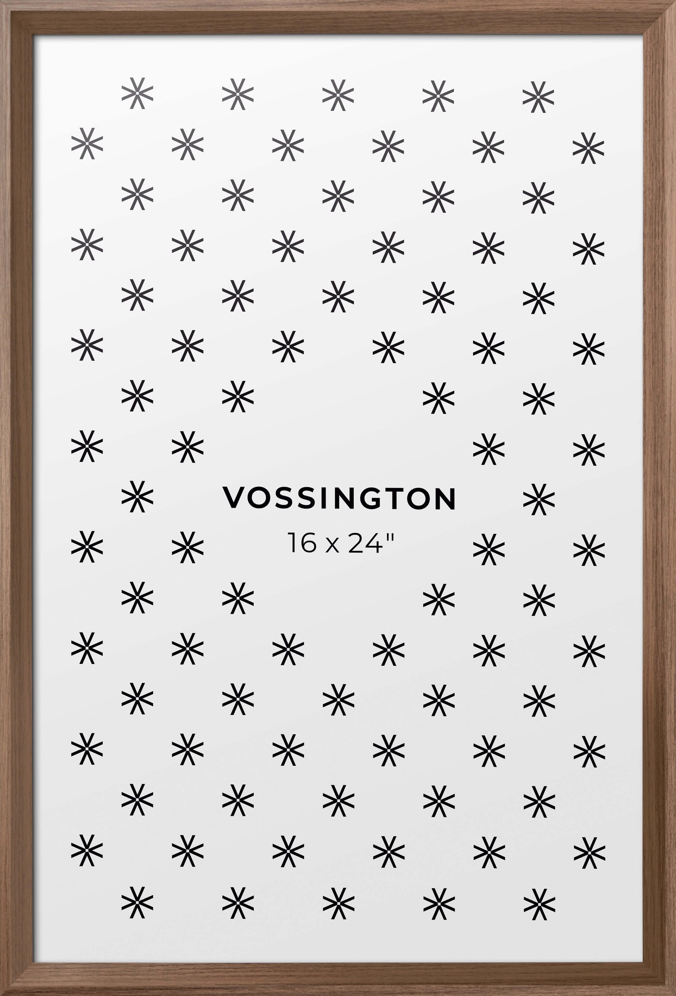 16x24 Thin Frame, Walnut - Well-Made & Sturdy - Vossington